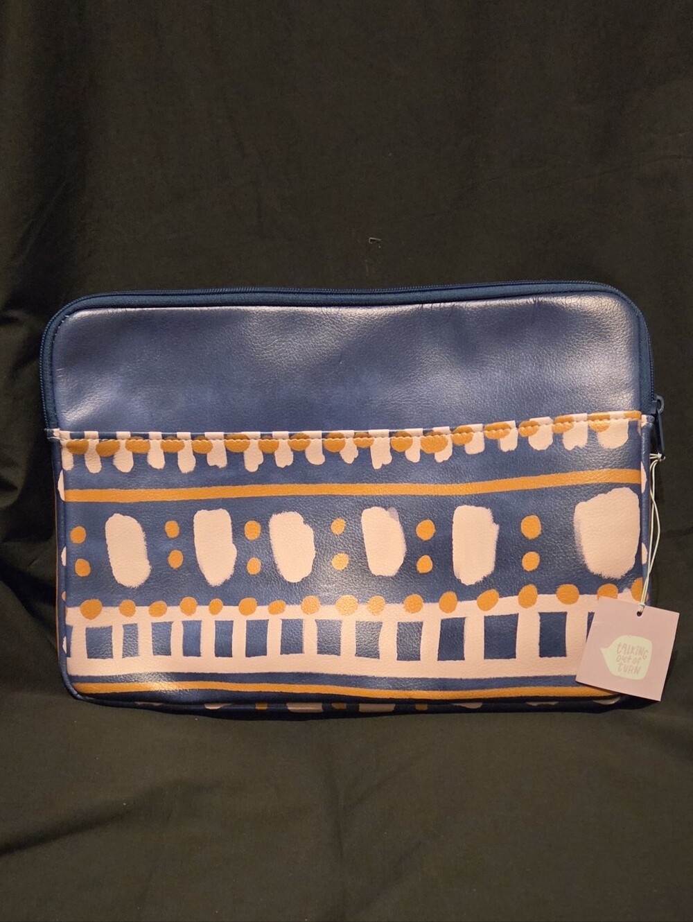 Talking Out Of Turn Nwt Boho Indigo 13" Laptop Zippered Bag Carrier